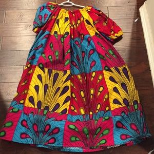Multicolored Traditional African Print Dress